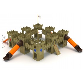 36 A Castle Themed Wooden Playgorund